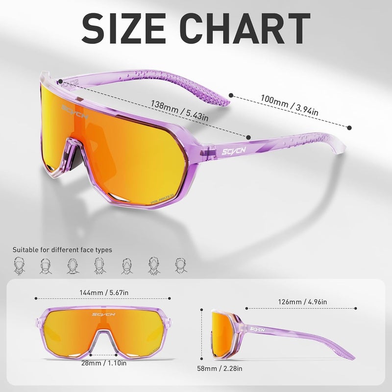 SCVCN Photochromic Cycling Glasses Men Women Clear Sports Sunglasses UV400 Protection for Cycling Running mtb DZ-S63 - Image 5